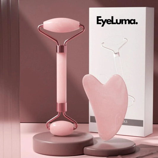 Eyeluma™ Professional Korean Face Roller & Gua Sha Set